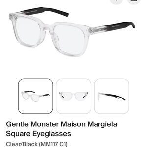 Maison Martin Margiela Clear and Black Eyeglasses